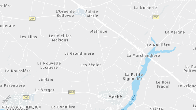 Carte de la zone d'intervention à Maché