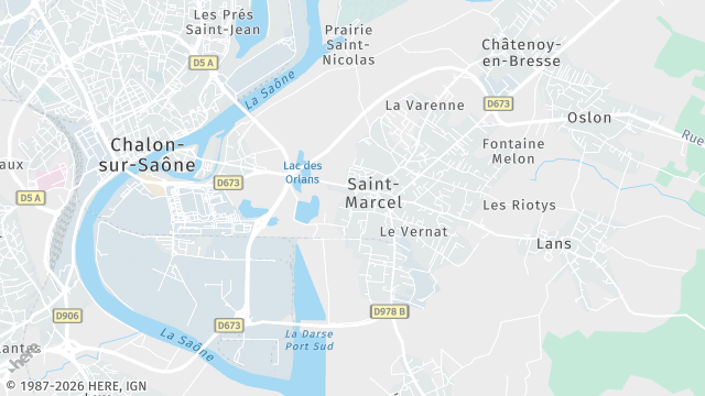 Carte de la zone d'intervention à Saint-Marcel