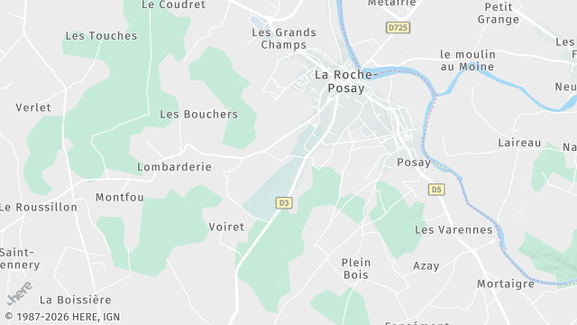Carte de la zone d'intervention à La Roche-Posay