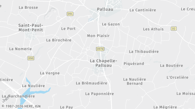 Carte de la zone d'intervention à La Chapelle-Palluau
