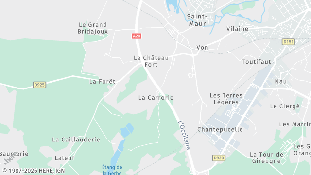 Carte de la zone d'intervention à Saint-Maur