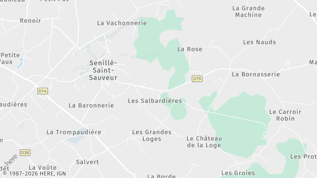 Carte de la zone d'intervention à Senillé-Saint-Sauveur