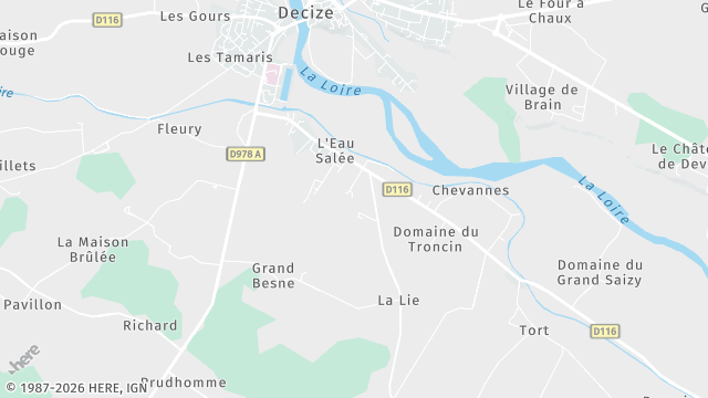 Carte de la zone d'intervention à Decize