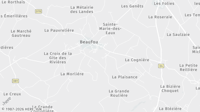 Carte de la zone d'intervention à Beaufou