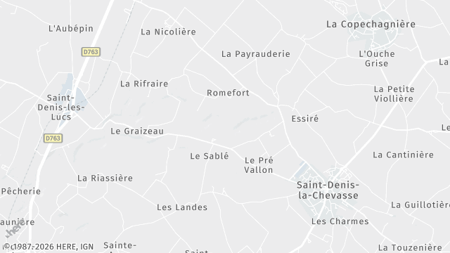 Carte de la zone d'intervention à Saint-Denis-la-Chevasse