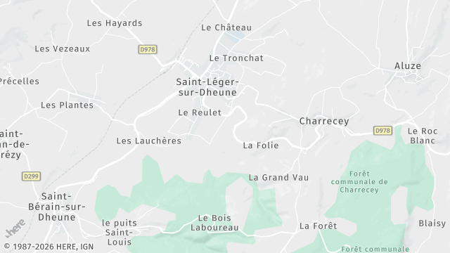 Carte de la zone d'intervention à Saint-Léger-sur-Dheune