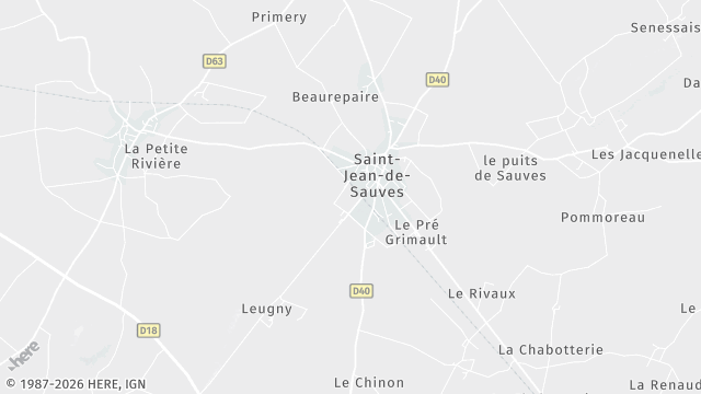 Carte de la zone d'intervention à Saint-Jean-de-Sauves