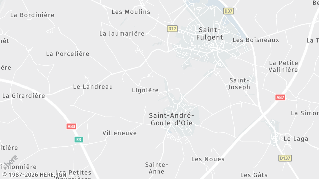 Carte de la zone d'intervention à Saint-André-Goule-d'Oie
