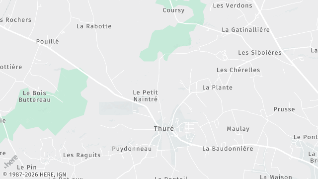 Carte de la zone d'intervention à Thuré
