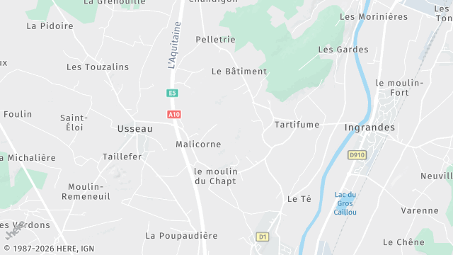 Carte de la zone d'intervention à Antran