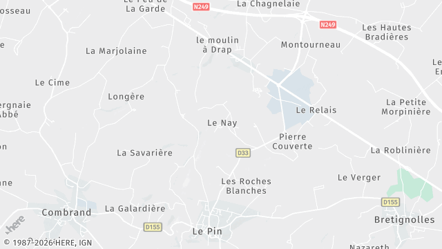 Carte de la zone d'intervention à Le Pin