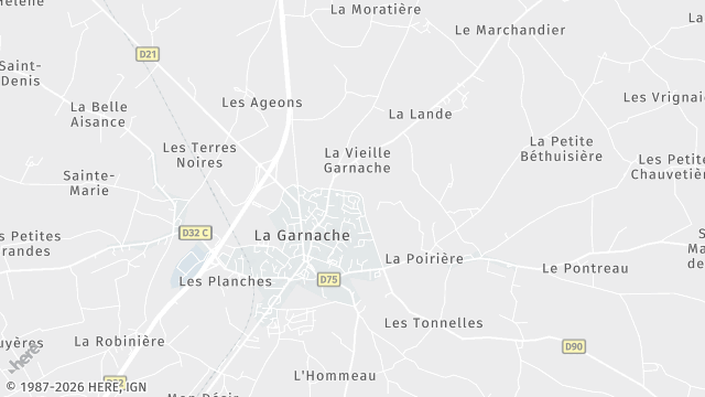 Carte de la zone d'intervention à La Garnache