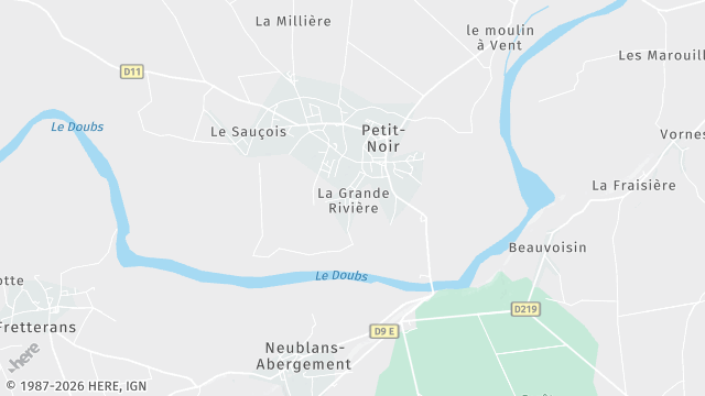 Carte de la zone d'intervention à Petit-Noir