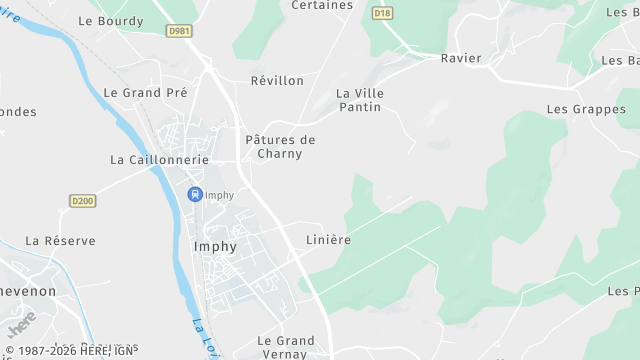 Carte de la zone d'intervention à Imphy
