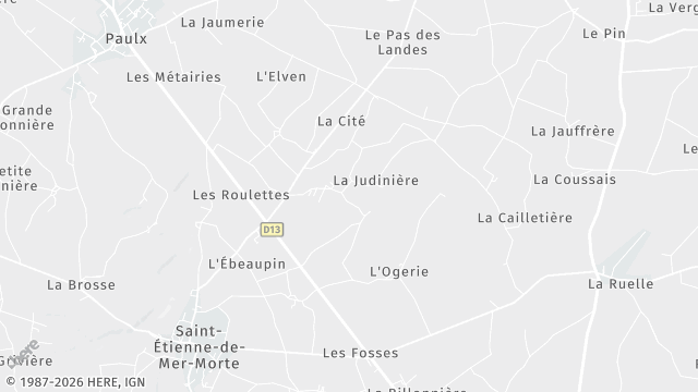 Carte de la zone d'intervention à Saint-Étienne-de-Mer-Morte
