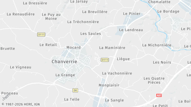 Carte de la zone d'intervention à Chanverrie