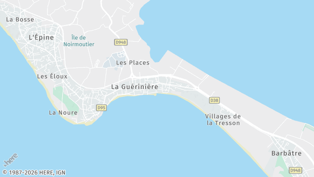 Carte de la zone d'intervention à La Guérinière