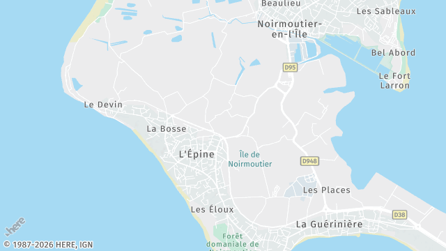 Carte de la zone d'intervention à L'Épine