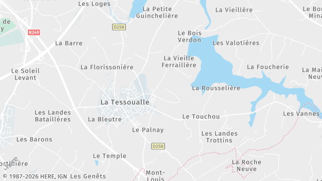 Carte de la zone d'intervention à La Tessoualle