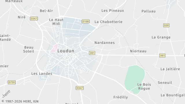 Carte de la zone d'intervention à Loudun