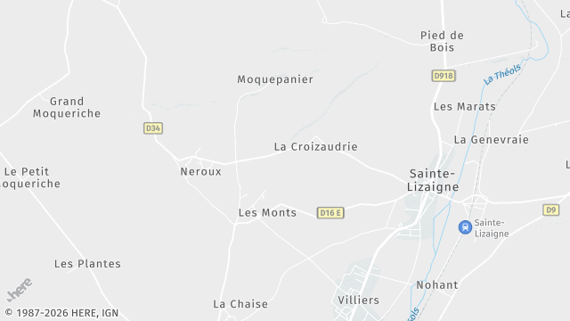 Carte de la zone d'intervention à Sainte-Lizaigne