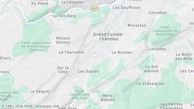Carte de la zone d'intervention à Grand'Combe-Châteleu