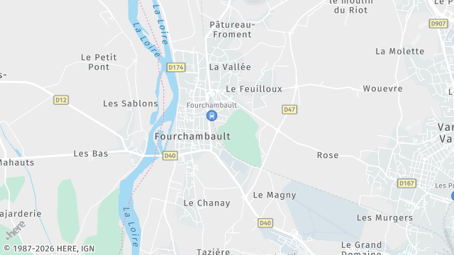 Carte de la zone d'intervention à Fourchambault