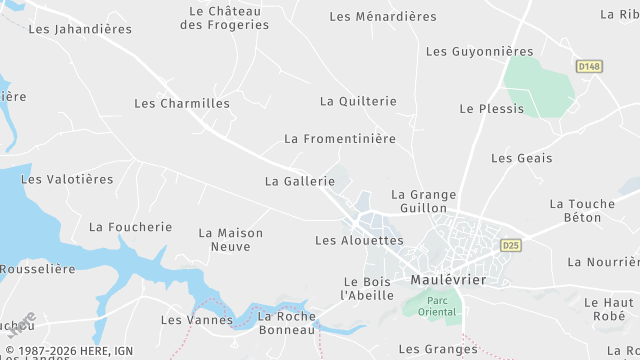 Carte de la zone d'intervention à Maulévrier
