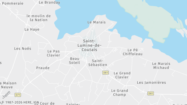 Carte de la zone d'intervention à Saint-Lumine-de-Coutais