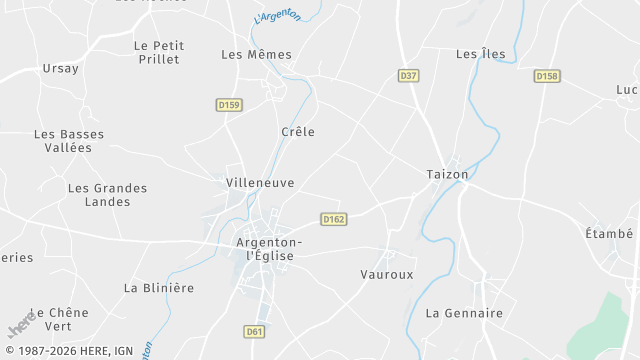 Carte de la zone d'intervention à Loretz-d'Argenton