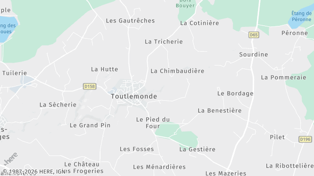 Carte de la zone d'intervention à Toutlemonde