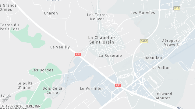 Carte de la zone d'intervention à La Chapelle-Saint-Ursin