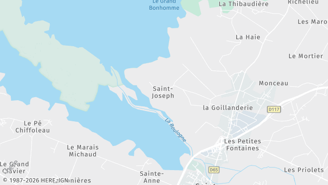 Carte de la zone d'intervention à Saint-Philbert-de-Grand-Lieu