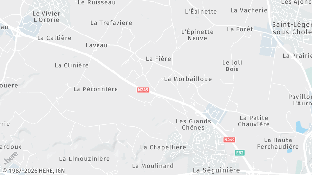 Carte de la zone d'intervention à La Séguinière