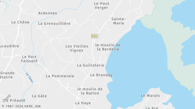 Carte de la zone d'intervention à Saint-Mars-de-Coutais