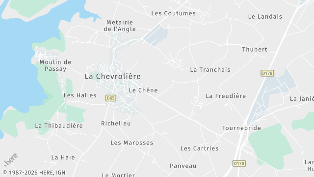 Carte de la zone d'intervention à La Chevrolière