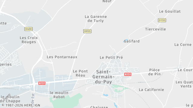 Carte de la zone d'intervention à Saint-Germain-du-Puy