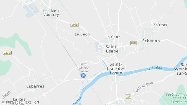 Carte de la zone d'intervention à Saint-Usage