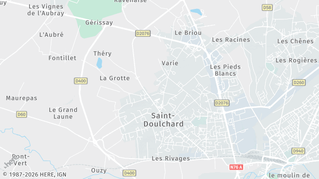 Carte de la zone d'intervention à Saint-Doulchard