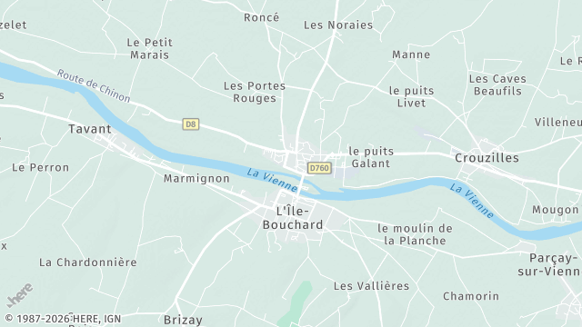 Carte de la zone d'intervention à L'Île-Bouchard