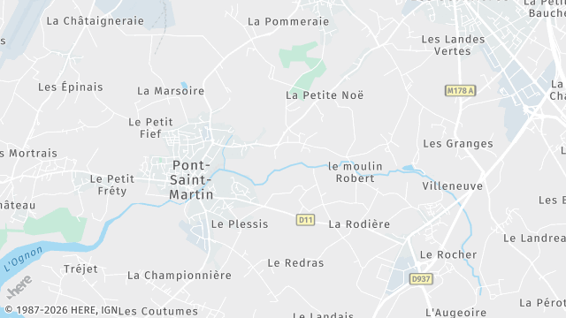 Carte de la zone d'intervention à Pont-Saint-Martin