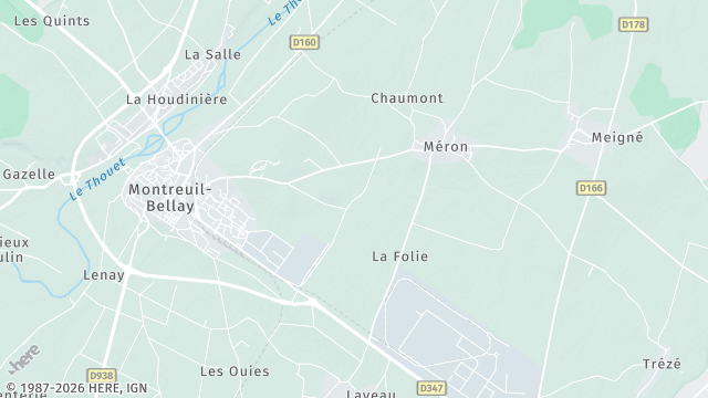 Carte de la zone d'intervention à Montreuil-Bellay