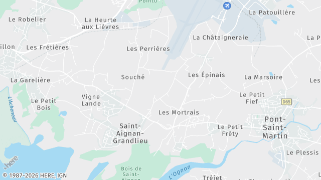 Carte de la zone d'intervention à Saint-Aignan-Grandlieu