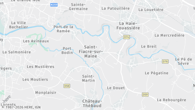 Carte de la zone d'intervention à Saint-Fiacre-sur-Maine