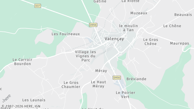 Carte de la zone d'intervention à Valençay