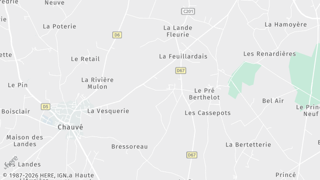 Carte de la zone d'intervention à Chaumes-en-Retz