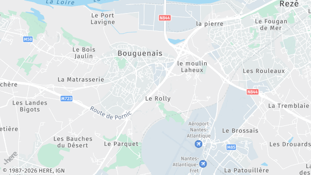 Carte de la zone d'intervention à Bouguenais