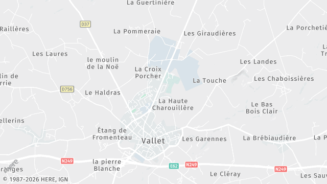 Carte de la zone d'intervention à Vallet