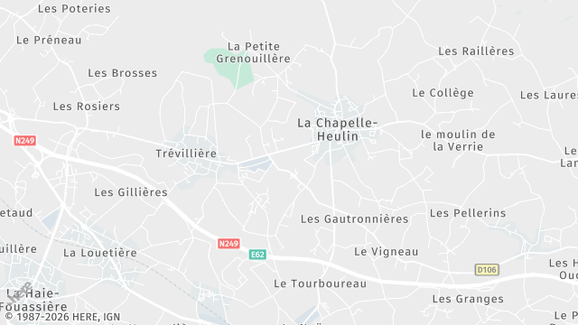 Carte de la zone d'intervention à La Chapelle-Heulin