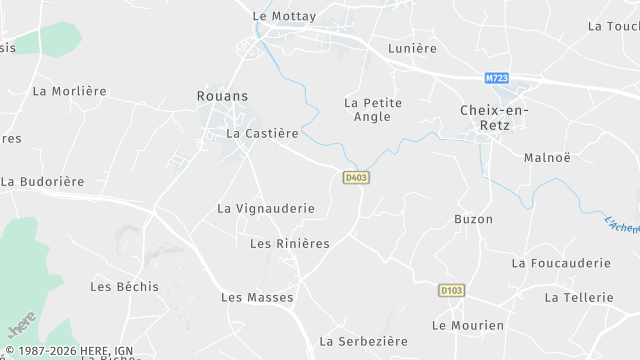Carte de la zone d'intervention à Rouans